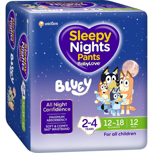 Fruitco Babylove SleepyNights Pants 2-4 years (12-18kg) 12 pack