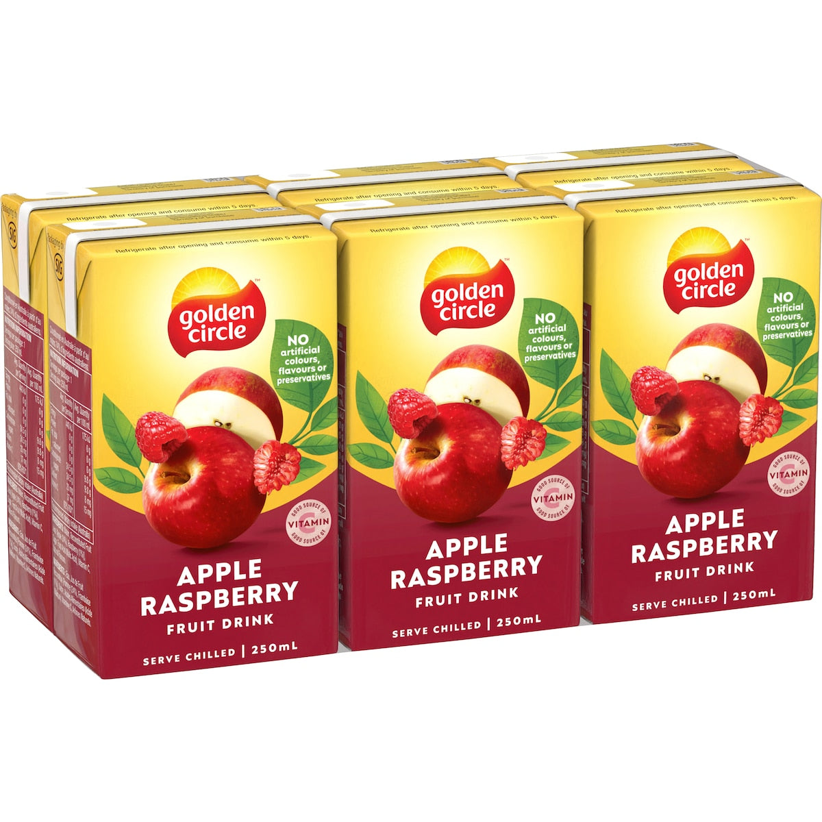 Fruitco Golden Circle Apple Raspberry Poppers Lunch Box Fruit Drink Multipack