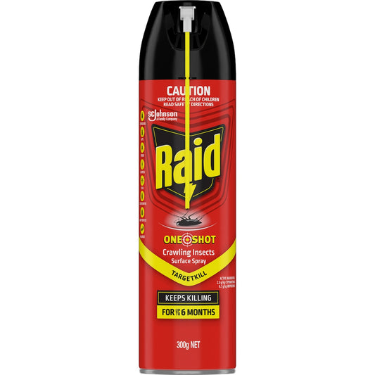 Fruitco Raid One Shot Crawling Insects Surface Spray Target Kill 300g