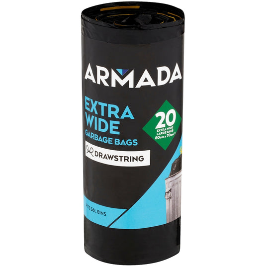 Fruitco Armada Garbage Bag Drawstring 56l 20 Pack