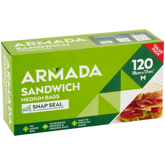 Fruitco Armada Resealable Sandwich Bags 120 Pack