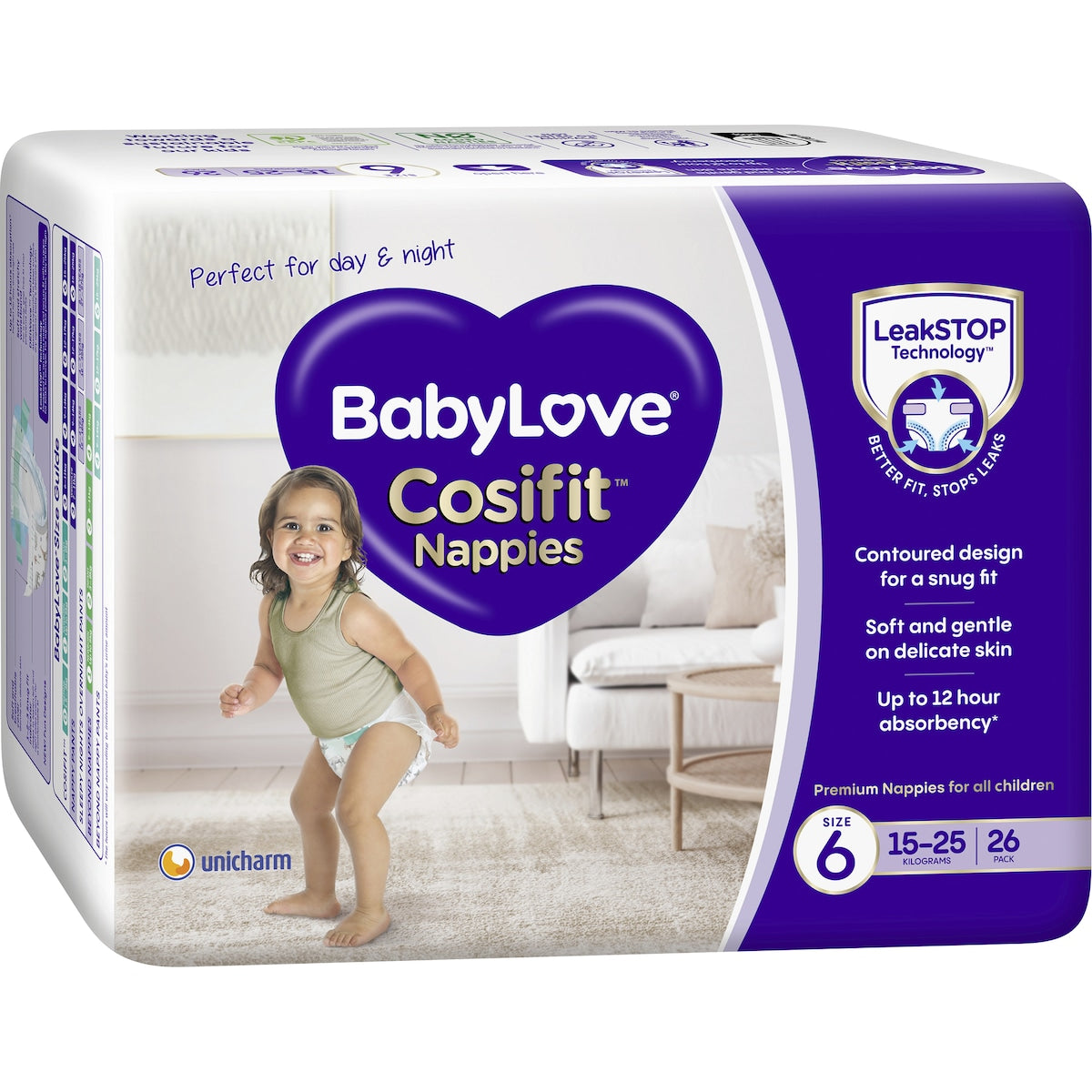 Fruitco Babylove Cosifit Nappies Size 6 (15-25kg) 26 Pack