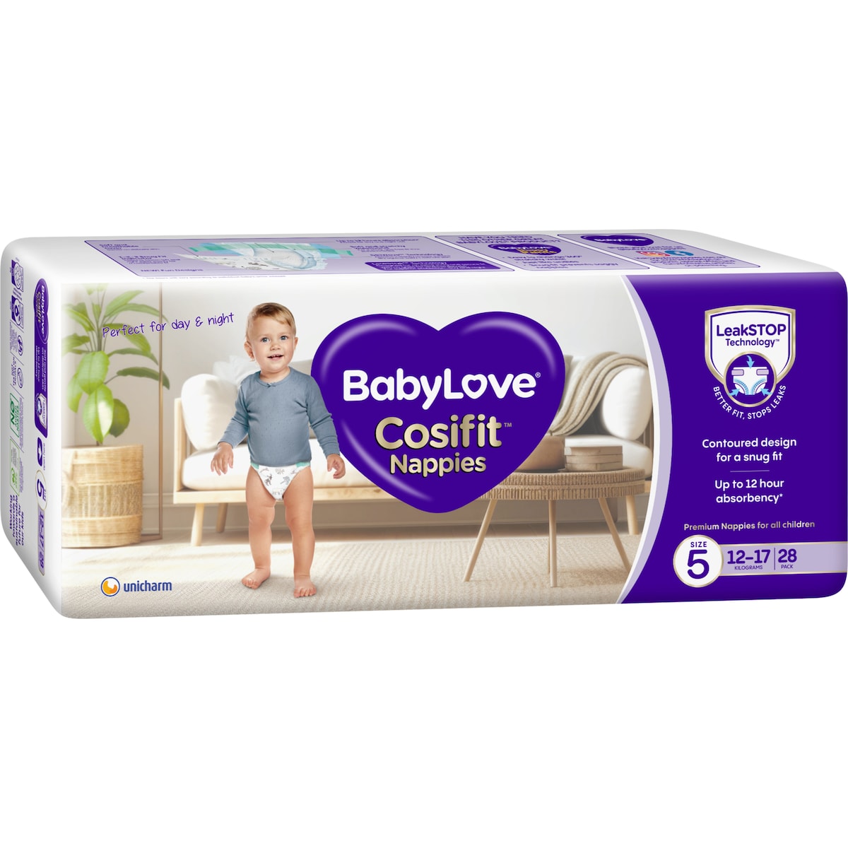 Fruitco Babylove Cosifit Nappies Size 5 (12-17kg) 28 Pack