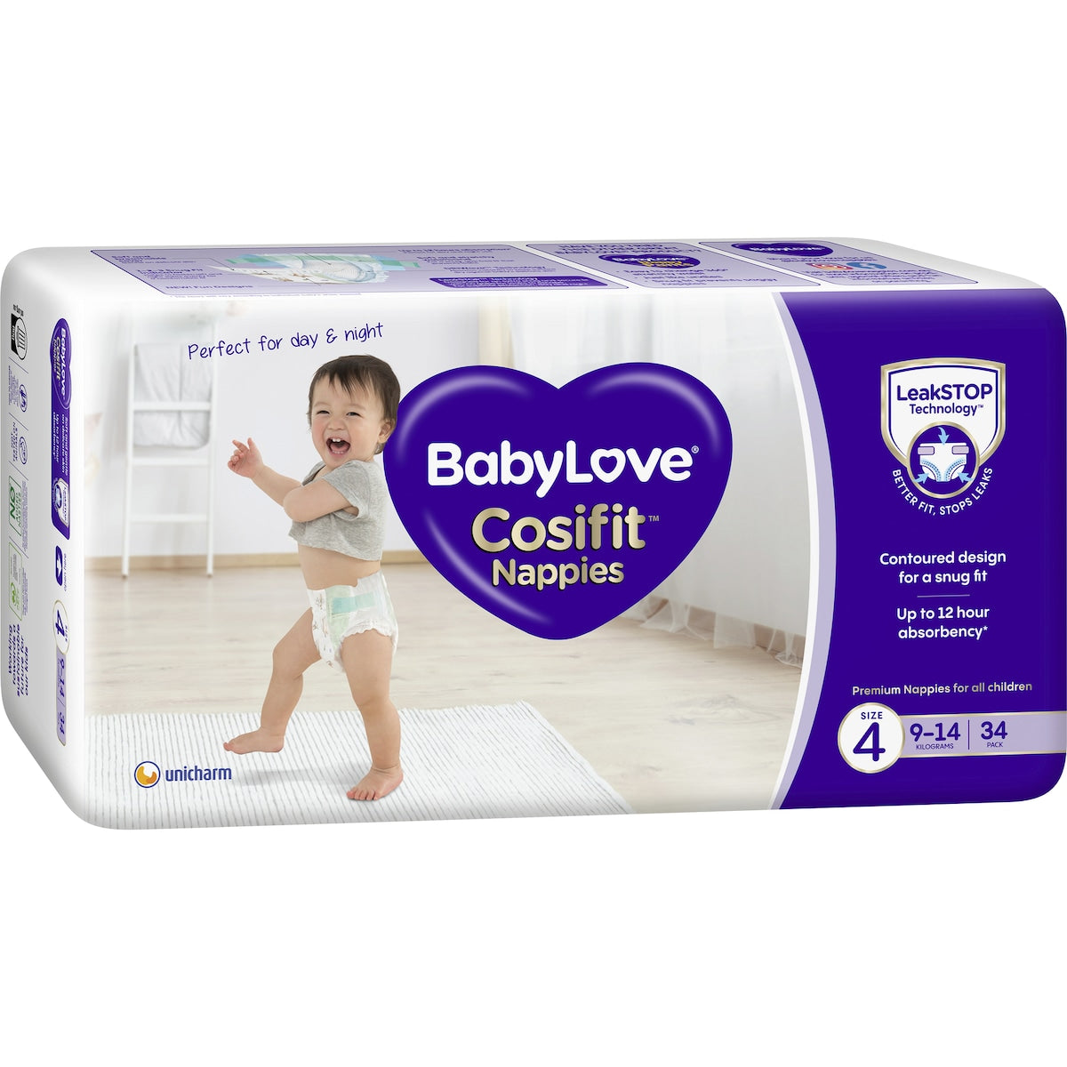 Fruitco Babylove Cosifit Nappies Size 4 (9-14kg) 34 Pack