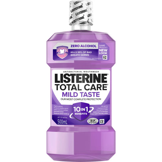 Fruitco Listerine Total Care Zero Alcohol Antibacterial Mouthwash 500ml