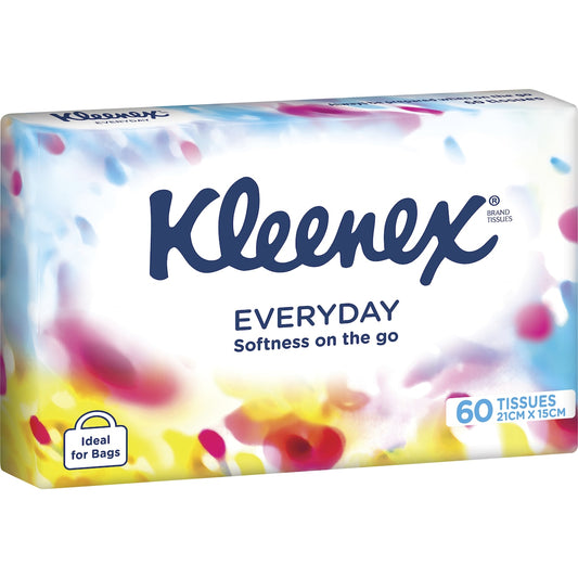 Fruitco Kleenex Everyday On The Go Facial Tissues 60 Pack