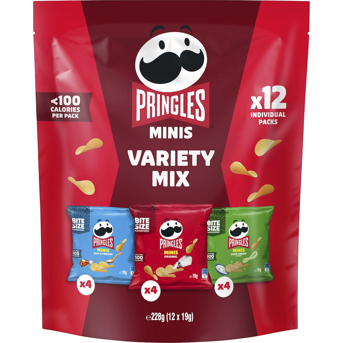Fruitco Pringles Minis Variety Mix 12 Packs 228g