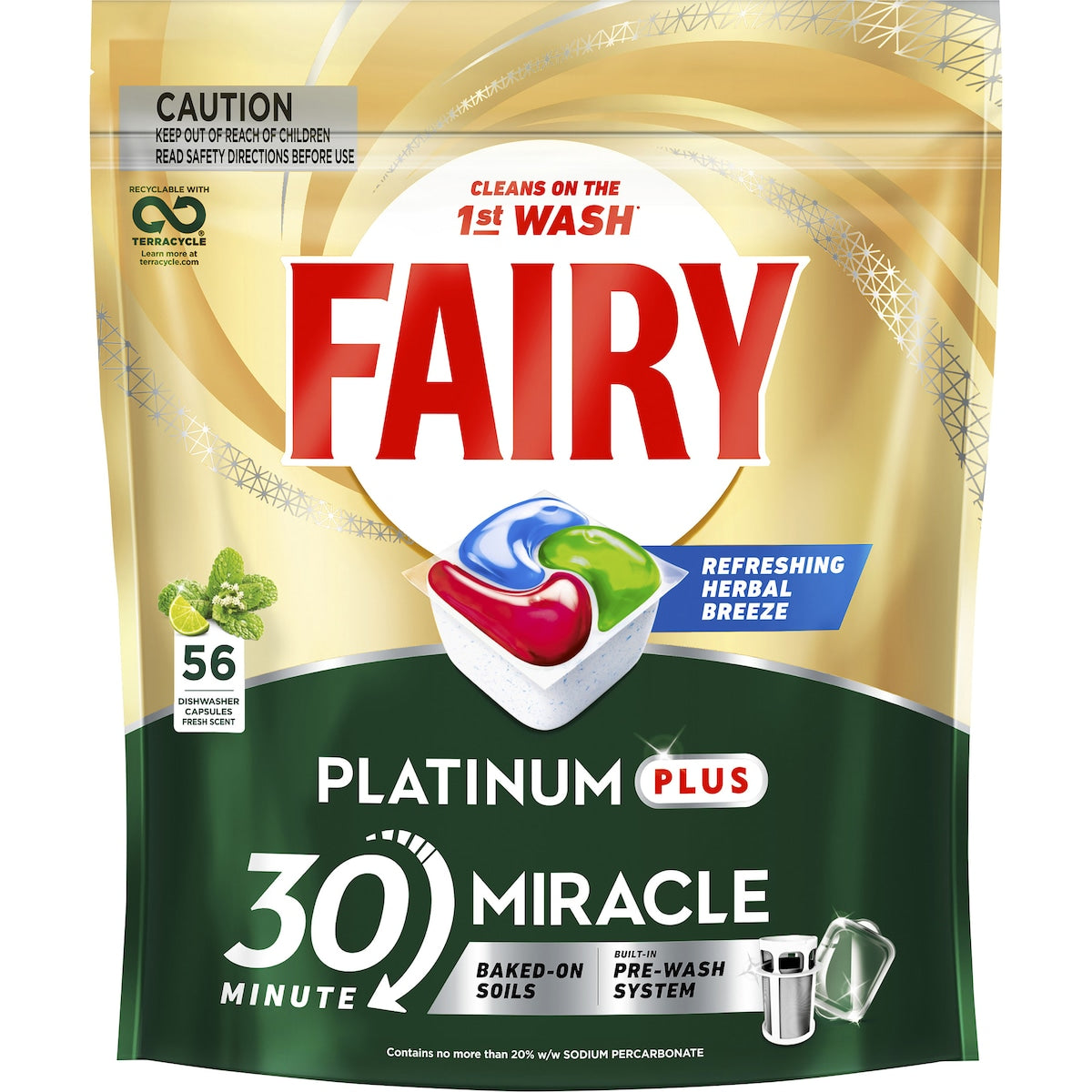 Fruitco Fairy Platinum Plus Fresh Dishwashing Tablets 56 pack
