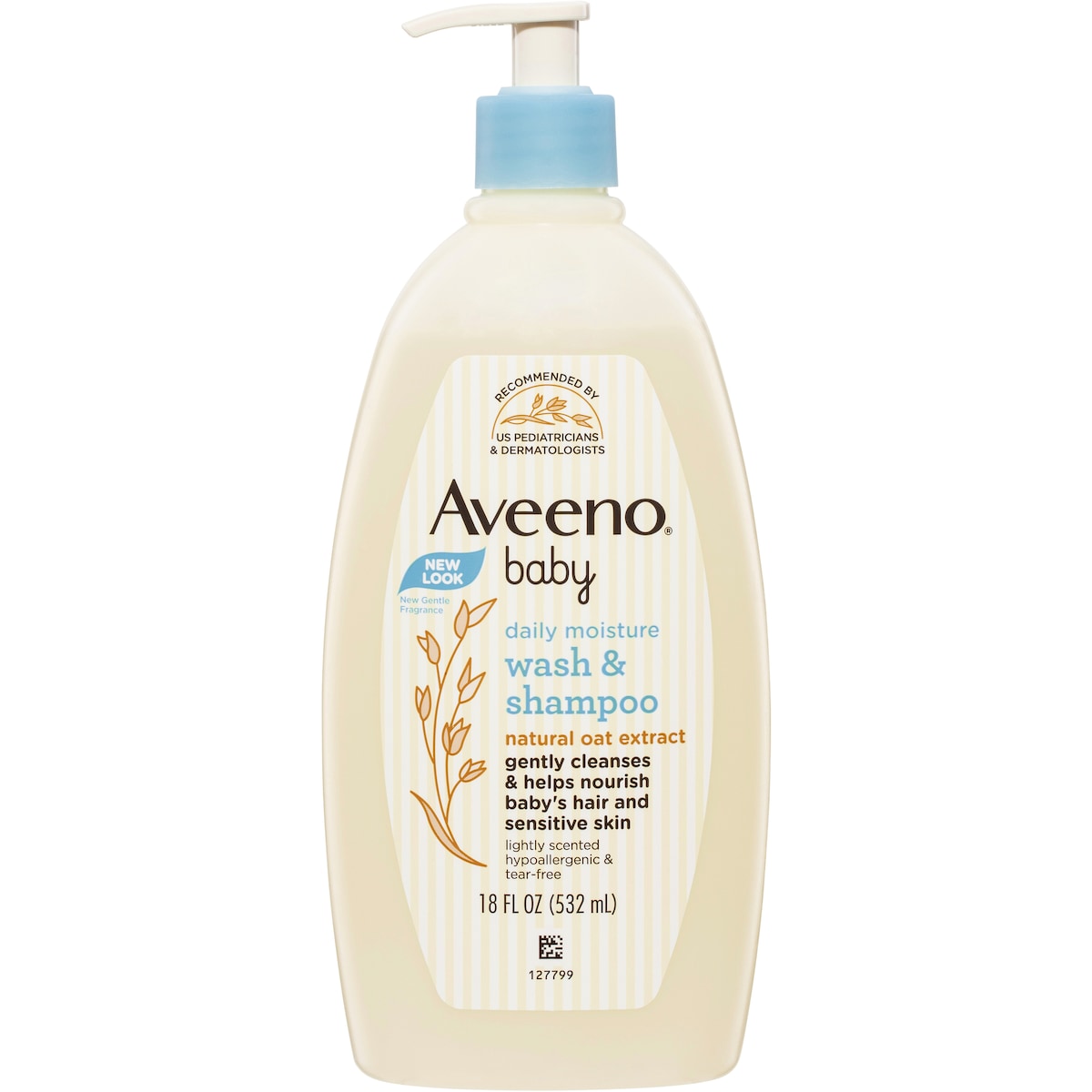 Fruitco Aveeno Baby Daily Moisture Light Scent Sensitive Wash & Shampoo 532ml