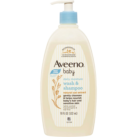 Fruitco Aveeno Baby Daily Moisture Light Scent Sensitive Wash & Shampoo 532ml