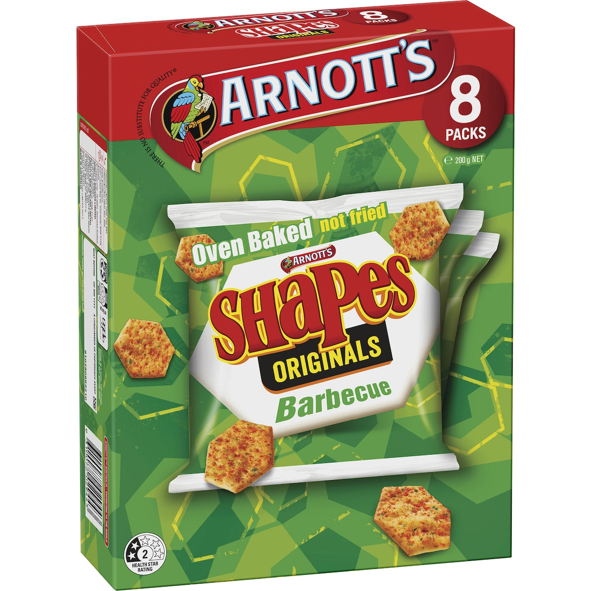 Fruitco Arnott's Shapes Multipack Cracker Biscuits Barbecue 8 pack