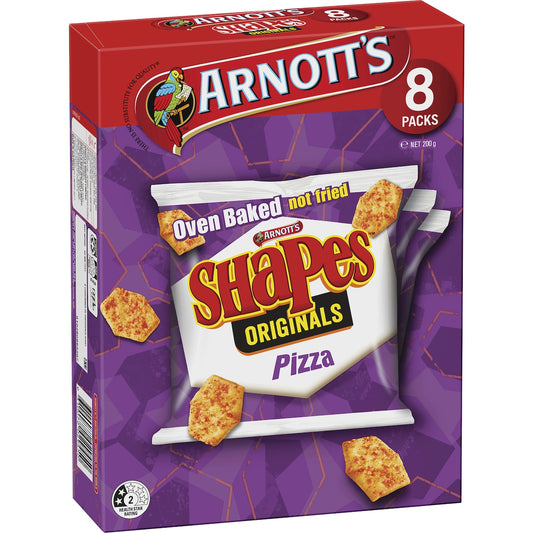 Fruitco Arnott's Shapes Multipack Cracker Biscuits Pizza 8 pack