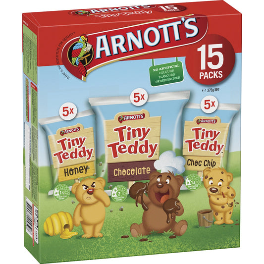 Fruitco Arnott's Tiny Teddy Variety Multipack Biscuits 15 Pack