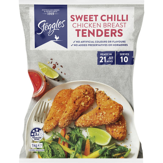 Fruitco Steggles Chicken Breast Tenders Sweet Chilli 1kg