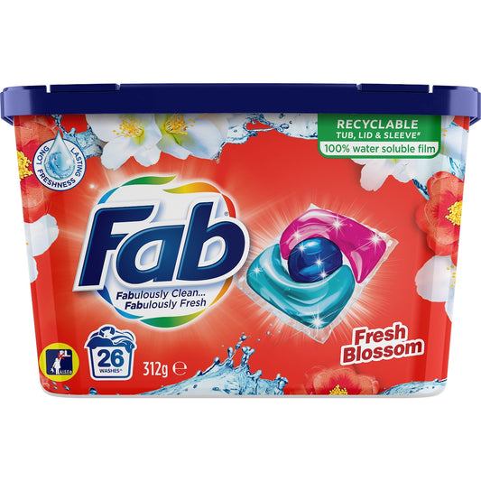 Fruitco Fab Laundry Capsules Fresh Blossoms 26 pack