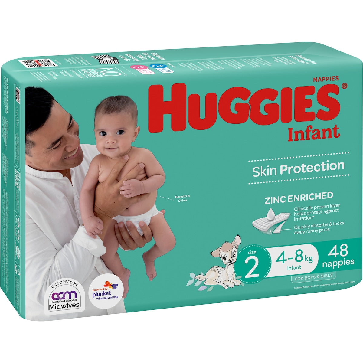 Fruitco Huggies Infant Nappies Size 2 48 Pack