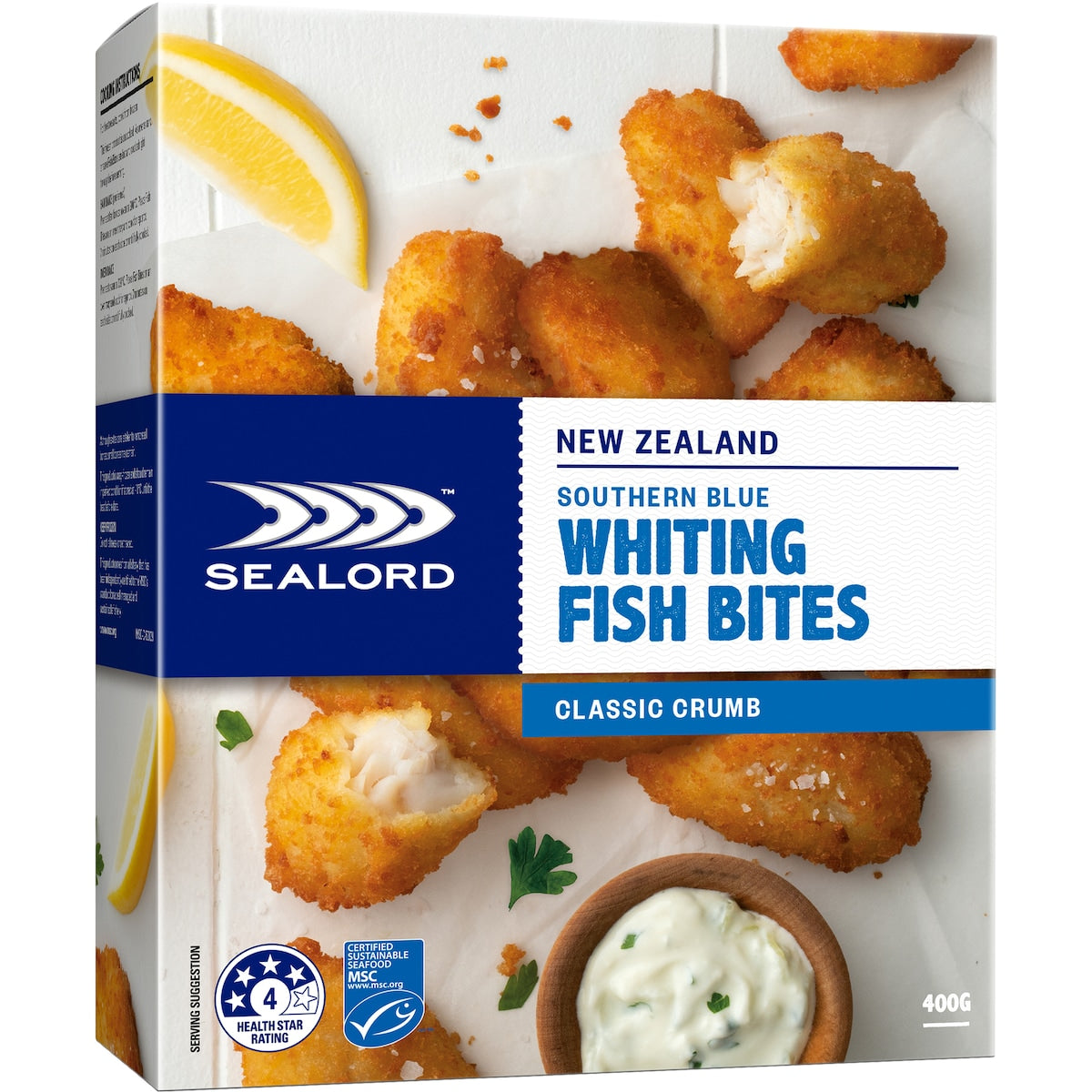 Fruitco Sealord Southern Blue Whiting Classic Crumb Bites 400g