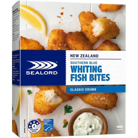 Fruitco Sealord Southern Blue Whiting Classic Crumb Bites 400g