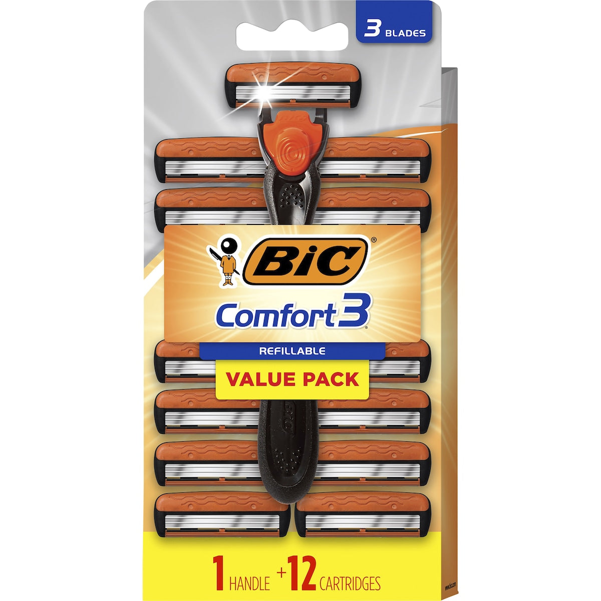 Fruitco BIC Hybrid 3 Comfort Shaver 12 Pack
