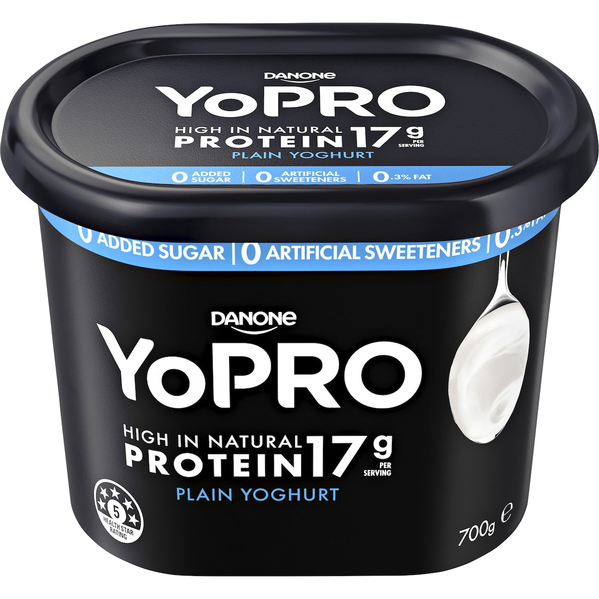 Fruitco YoPRO Danone High Protein Yoghurt No Added Sugar Plain 700g
