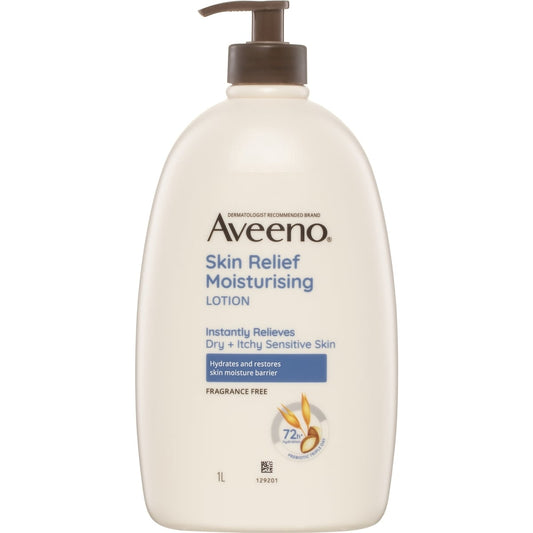 Fruitco Aveeno Skin Relief Fragrance Free Body Lotion Dry Sensitive Skin 1l