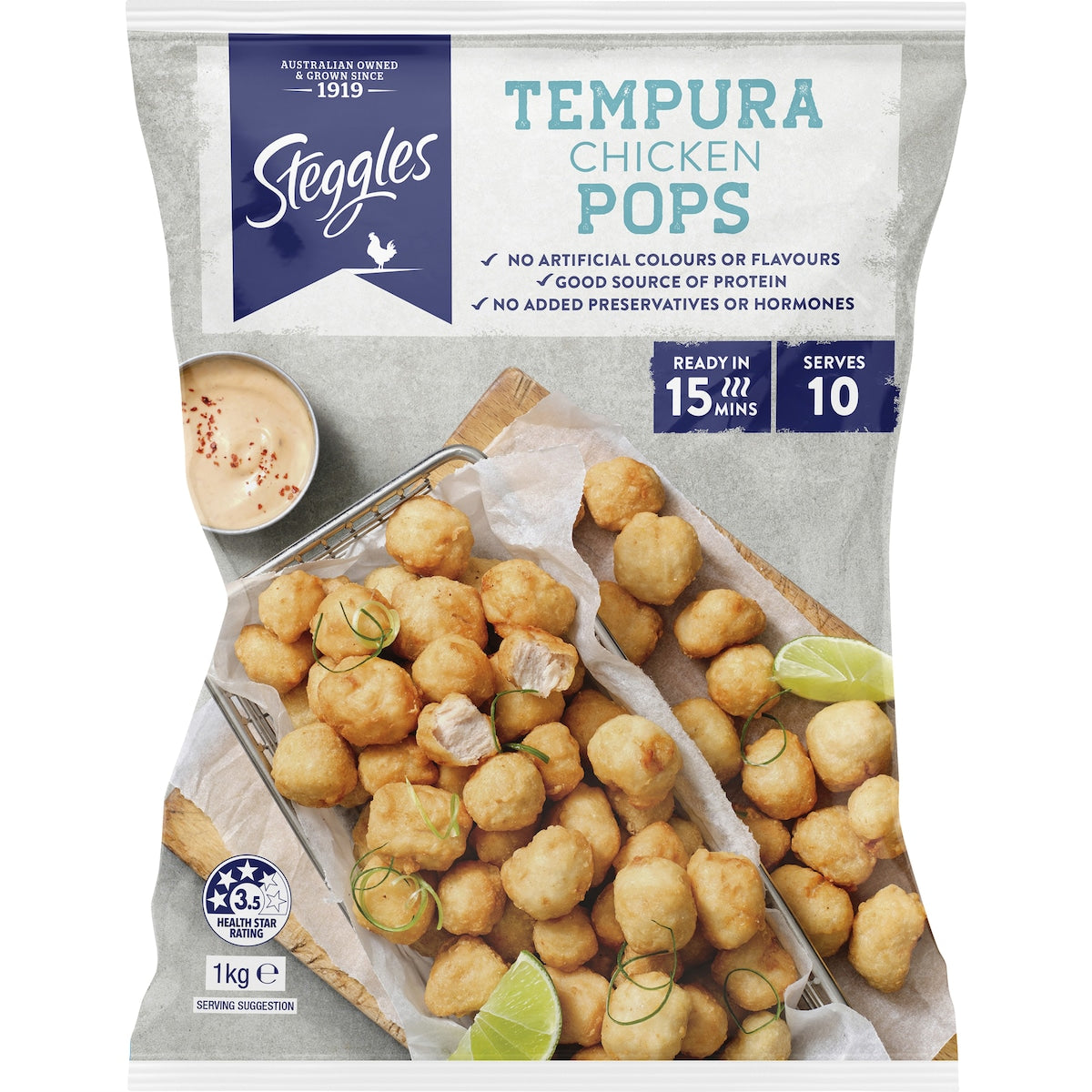 Fruitco Steggles Chicken Pops Tempura 1kg