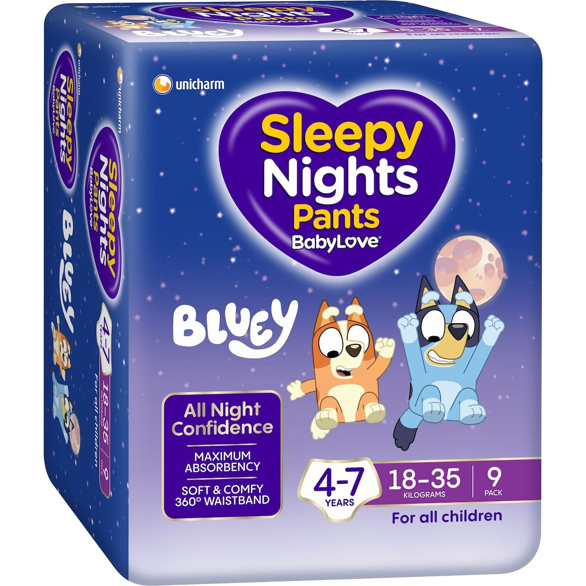 Fruitco Babylove SleepyNights Pants 4-7 years (18-35kg) 9 pack
