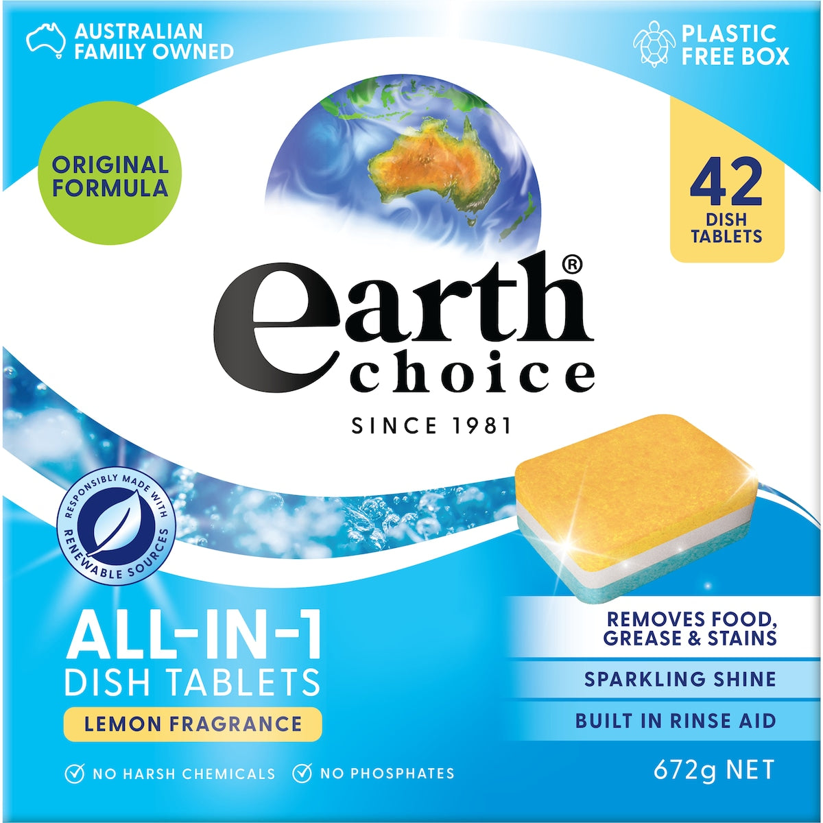 Fruitco Earth Choice Dishwashing Tablets 42 Pack