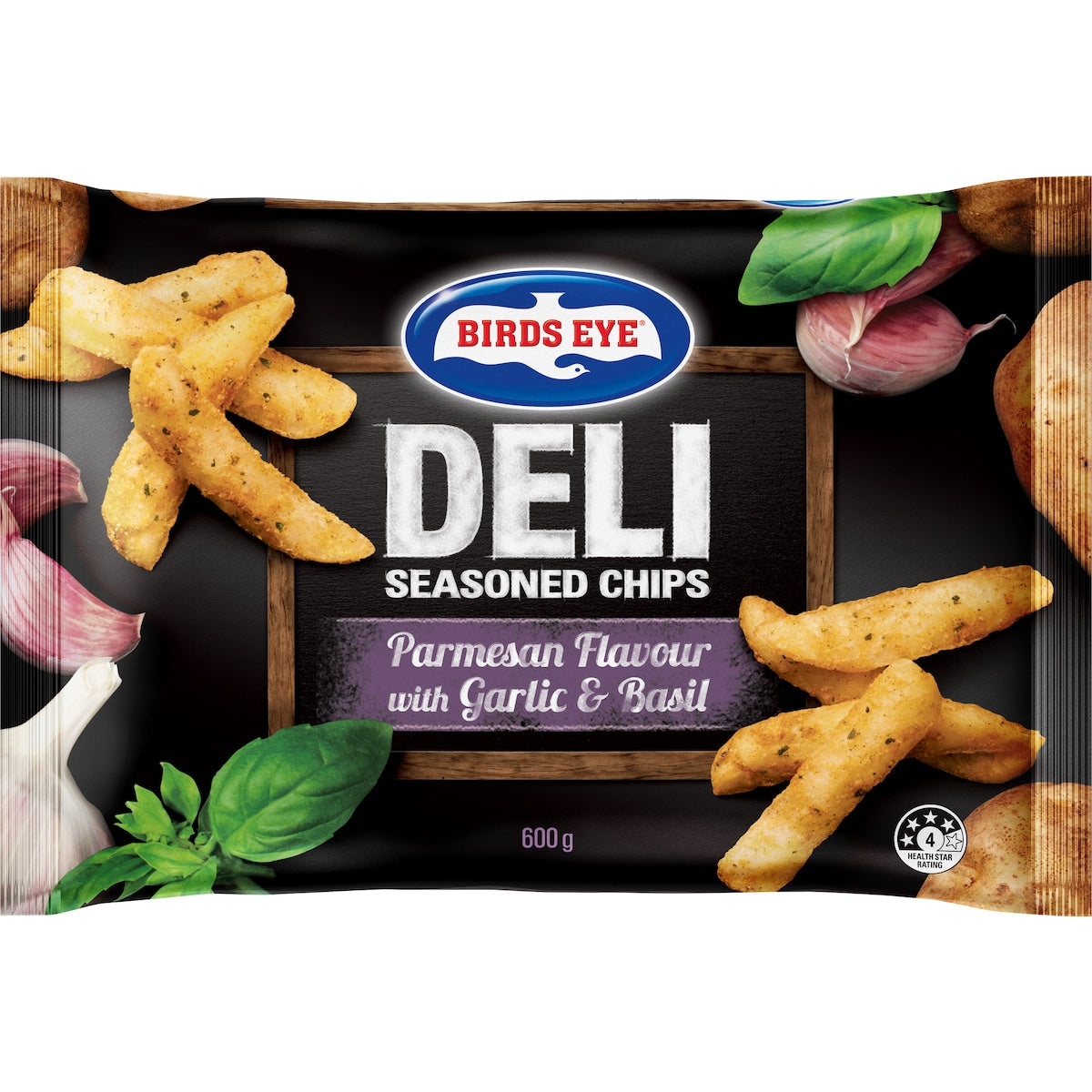 Fruitco Birds Eye Deli Seasoned Chips Parmesan, Garlic & Basil 600g