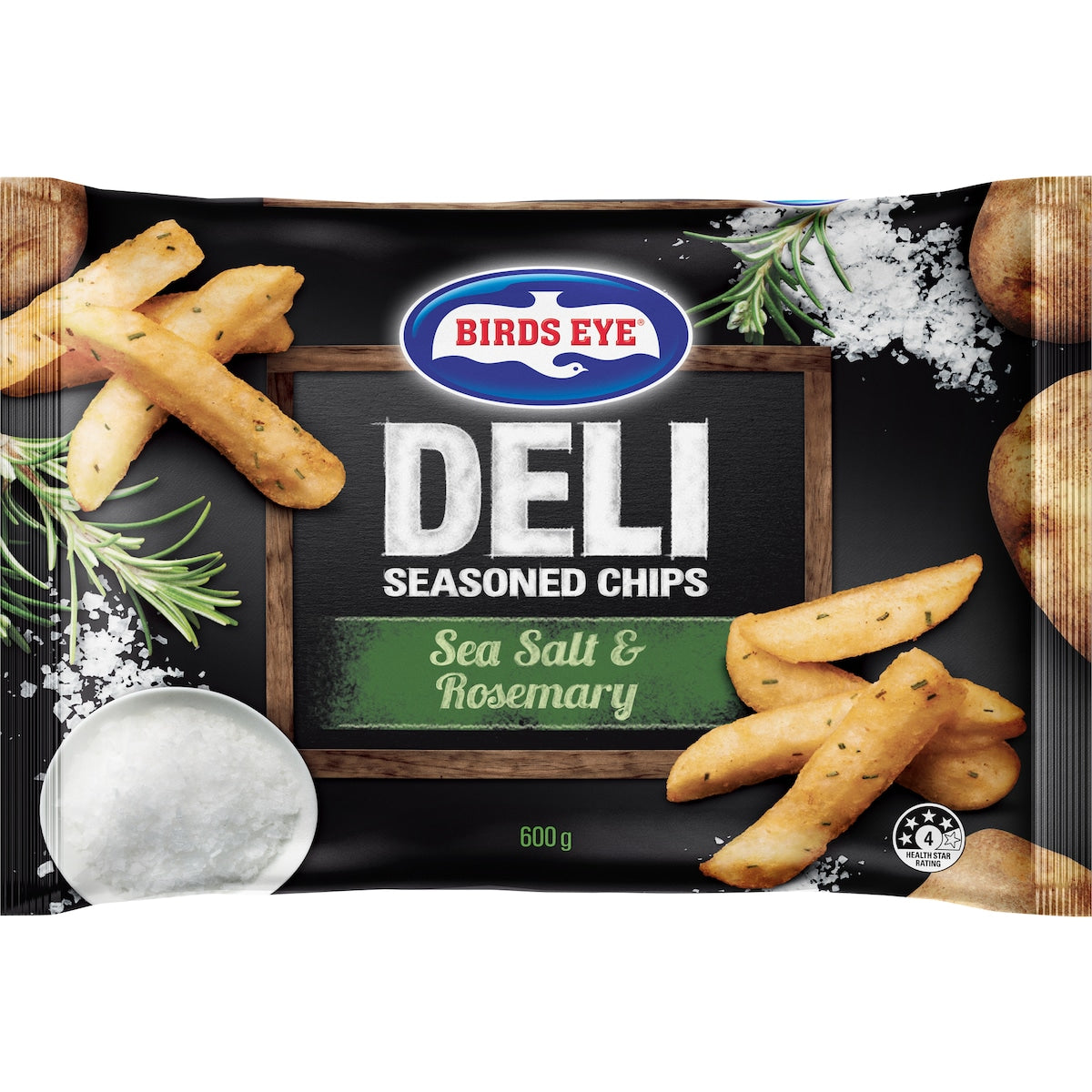 Fruitco Birds Eye Deli Seasoned Chips Sea Salt & Rosemary 600g