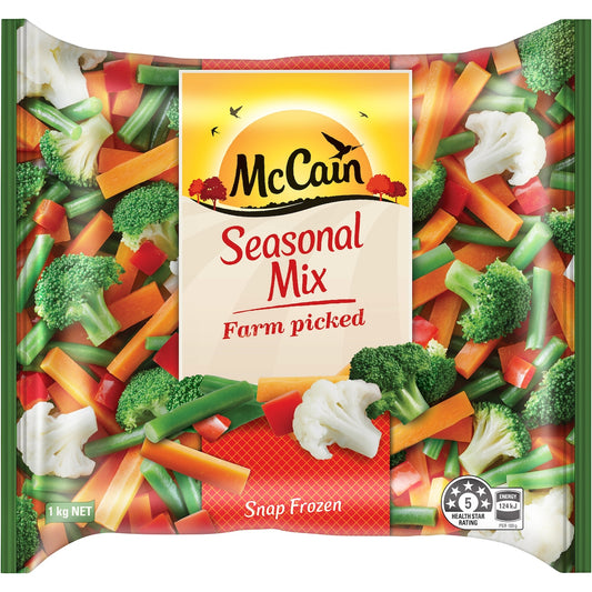 Fruitco McCain Mixed Vegetable Seasonal Mix Frozen 1kg