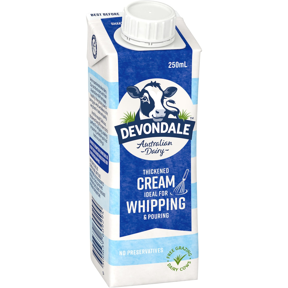 Fruitco Devondale Long Life UHT Thickened Whipping Cream 250mL
