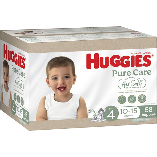 Fruitco Huggies Ultimate Nappies Size 4 (10-15kg) 58 Pack