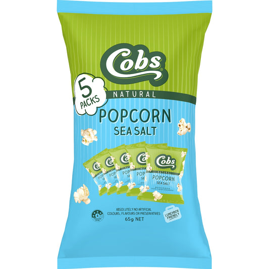 Fruitco Cobs Natural Popcorn Sea Salt Multipack 5 Pack