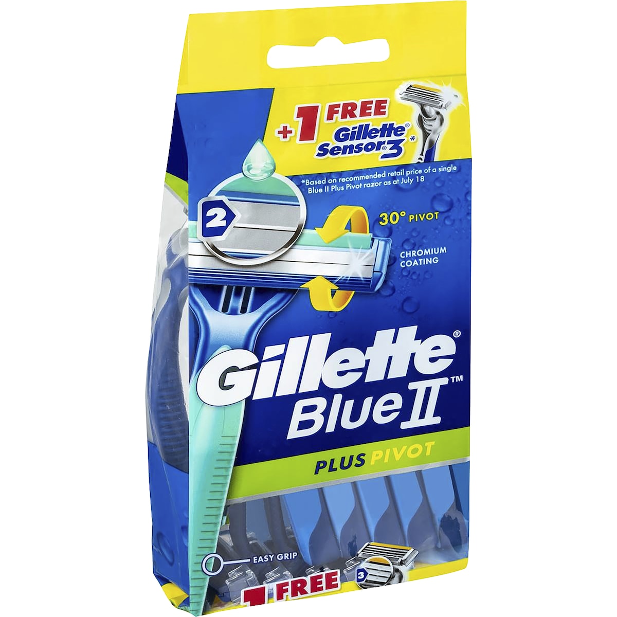 Fruitco Gillette Blue2 Pivot Plus Shaving Razor Each