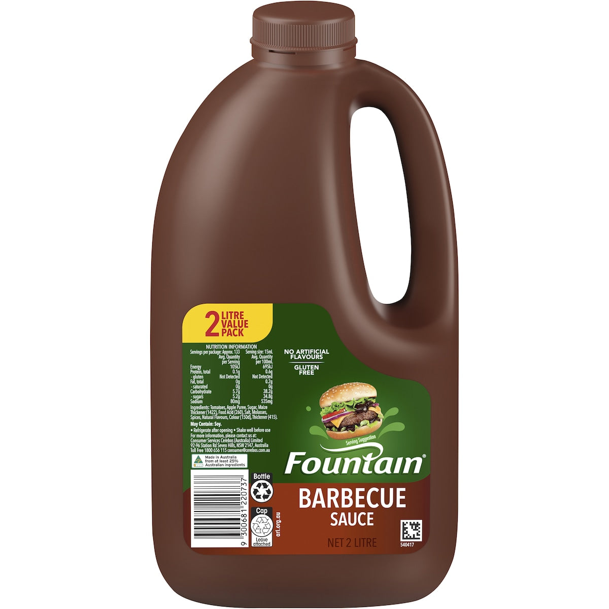Fruitco Fountain Barbecue Bbq Sauce Value Pack 2l