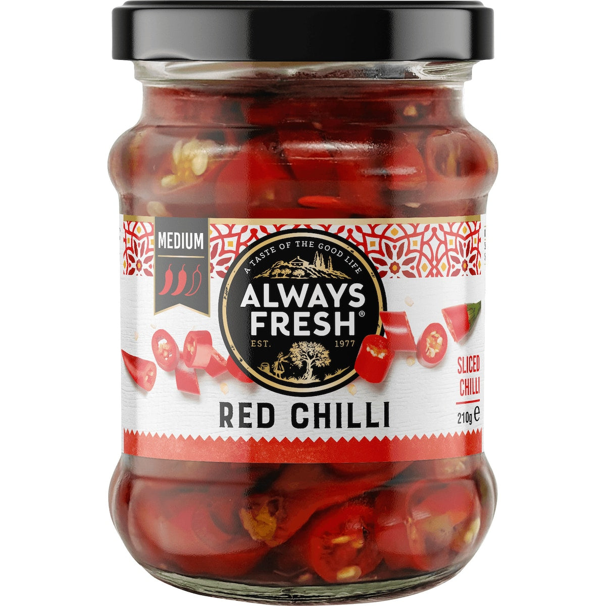 Fruitco Always Fresh Red Sliced Chilli Medium 210g