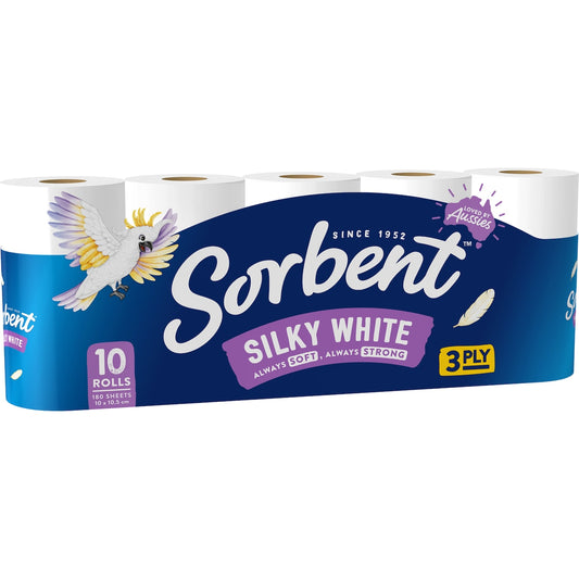 Fruitco Sorbent Toilet Tissue White 10 Pack