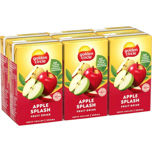 Fruitco Golden Circle Fruit Drinks Lunch Box Poppers Multipack Apple Splash