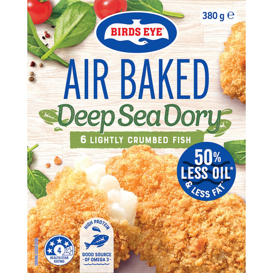 Fruitco Birds Eye Air Baked Deep Sea Dory Crumbed Fish 380g