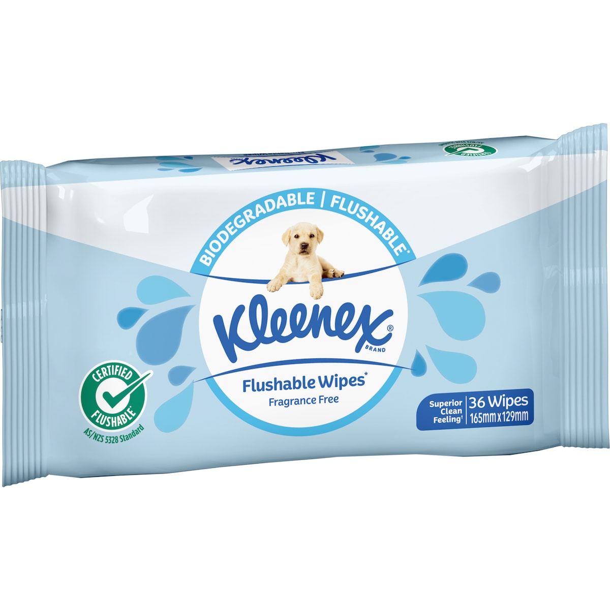 Fruitco Kleenex Flushable Wipes Fragrance Free 36 pack