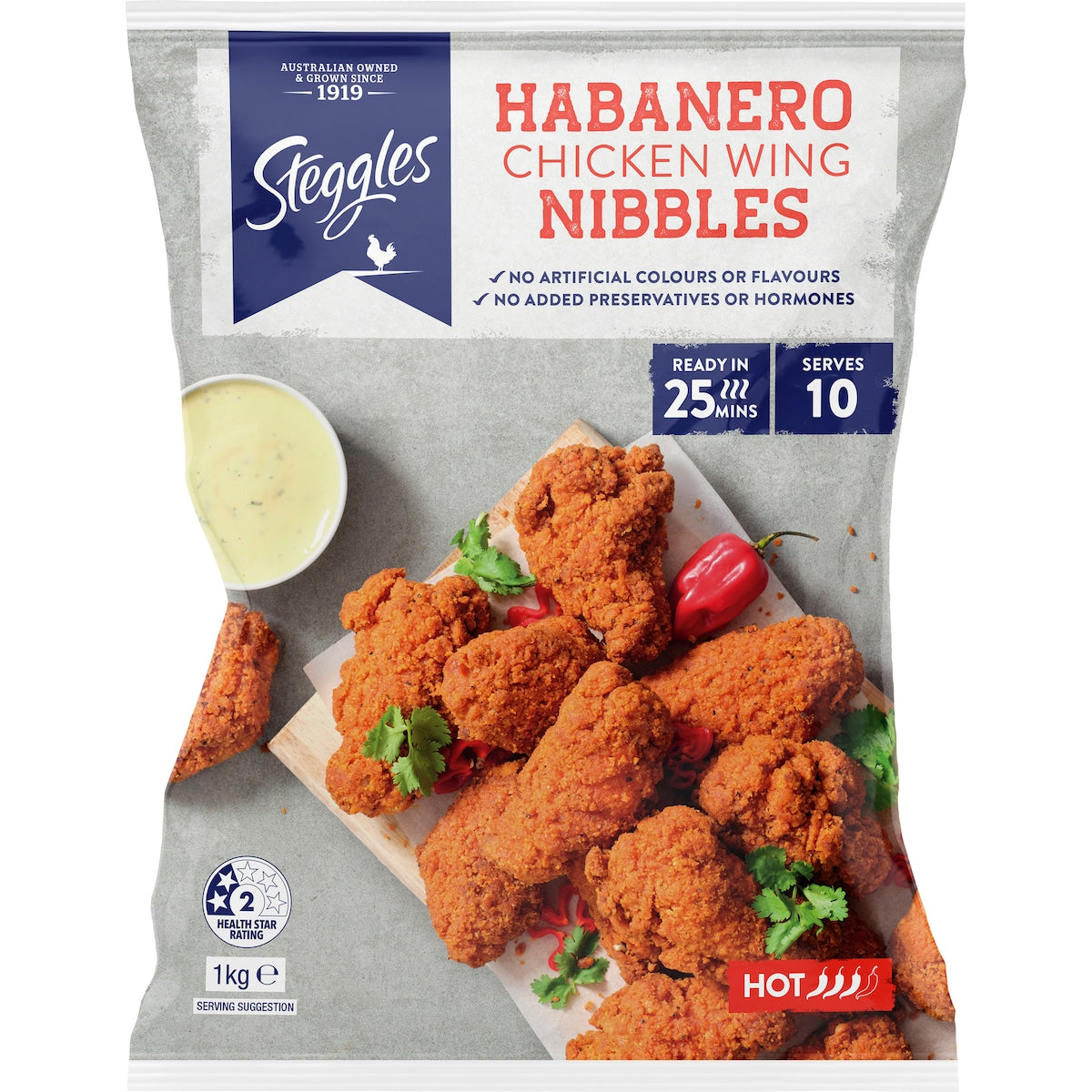 Fruitco Steggles Habanero Chicken Wing Nibbles 1kg