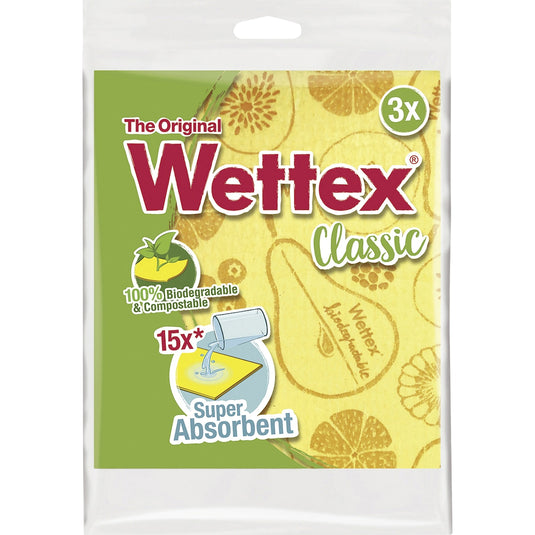 Fruitco Vileda Wettex Cleaning Cloth Super Absorbent Assorted 3 Pack