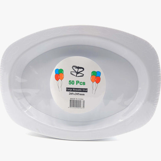 fruitco-butterfly-50-pcs-large-reusable-oval-plastic-plates-285-x-205mm-1-each