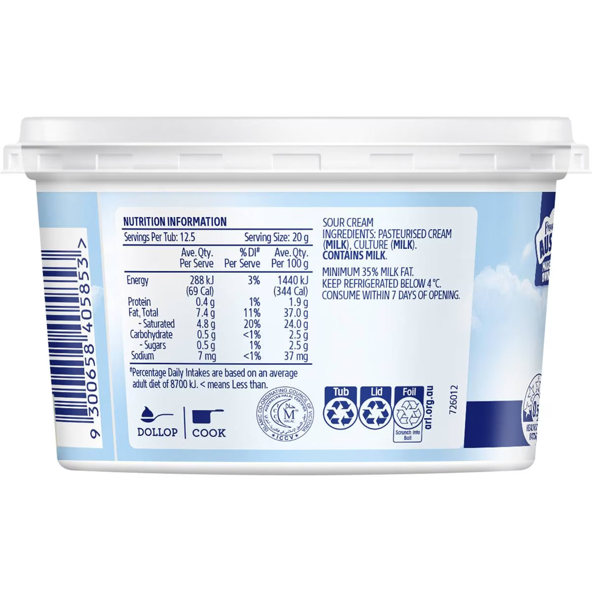 fruitco-dairy-farmers-sour-cream-250g-1-each