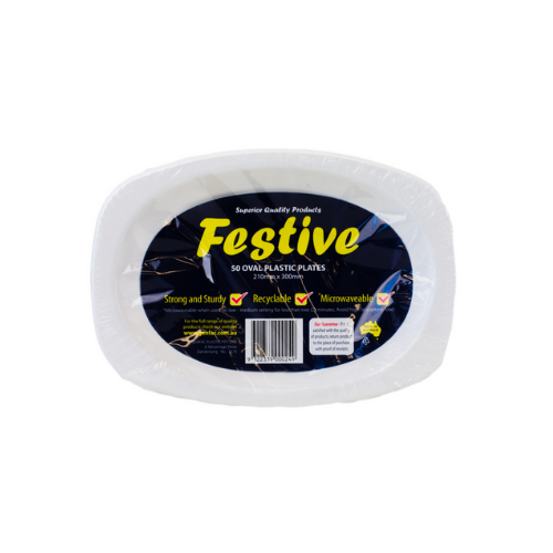 fruitco-festive-50-oval-plastic-plates-210mm-x-300mm-1-each