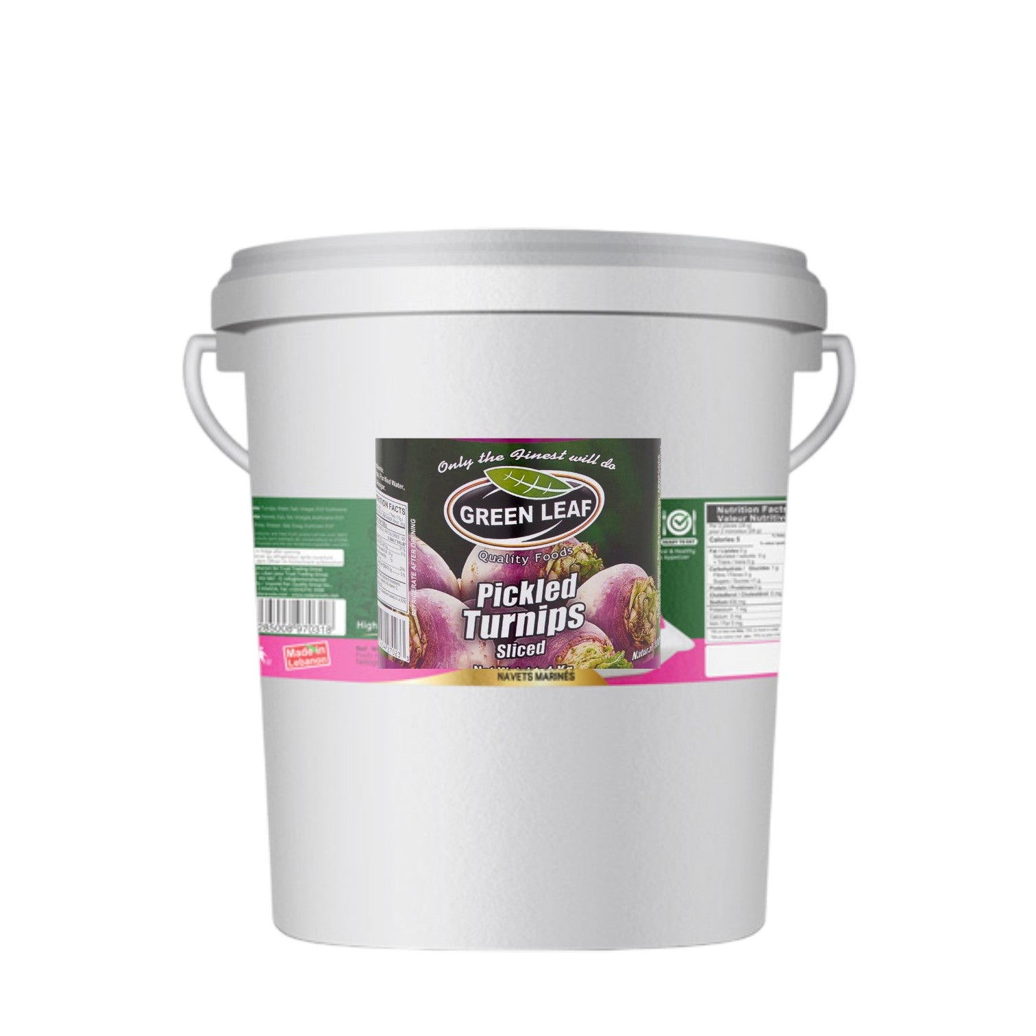 Fruitco GreenLeaf Sliced Turnip Pickles 10Kilo