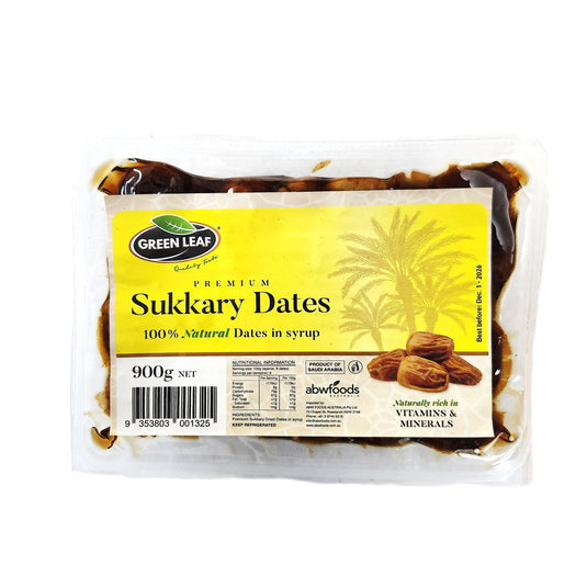 Green Leaf Sukkary Dates in Syrup 900g