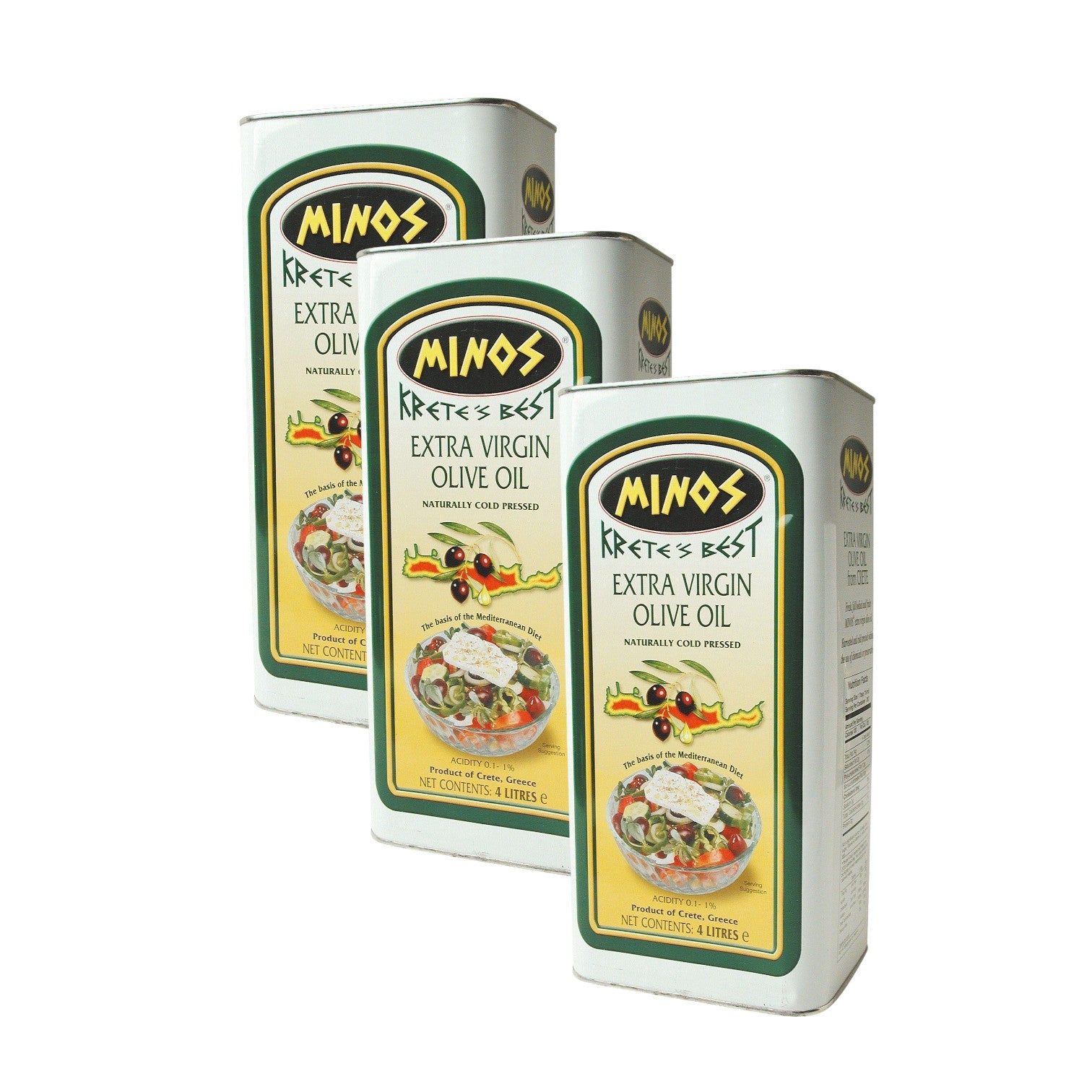 Fruitco Minos Extra Virgin Olive Oil 4L Box of 3