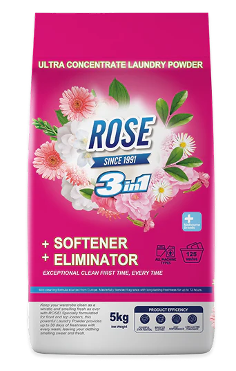 Rose 3 in 1 Ultra Concentrate Laundry Powder 5kg